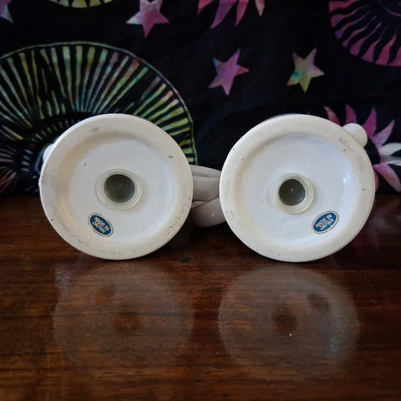 Vintage Milk Pail Salt And Pepper Shakers Pitcher Dutch Sign Pheasant Heart - Picture 11 of 16